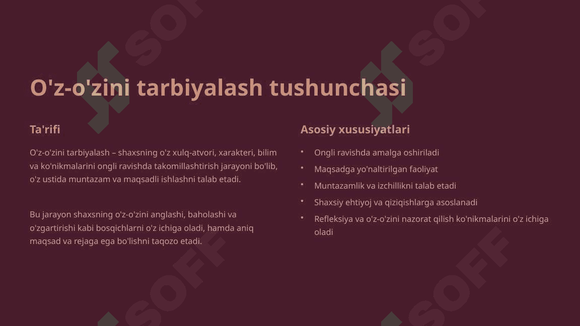 O'z-o'zini tarbiyalash pedagogik jarayon sifatida 3