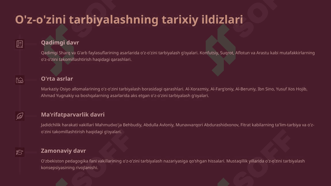 O'z-o'zini tarbiyalash pedagogik jarayon sifatida 4