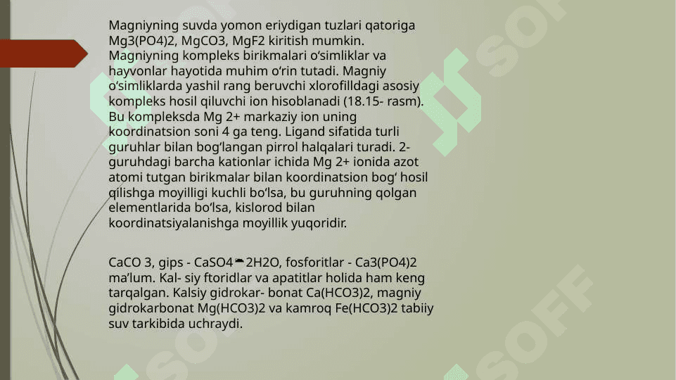 Mg, Xrom, Marganes 5