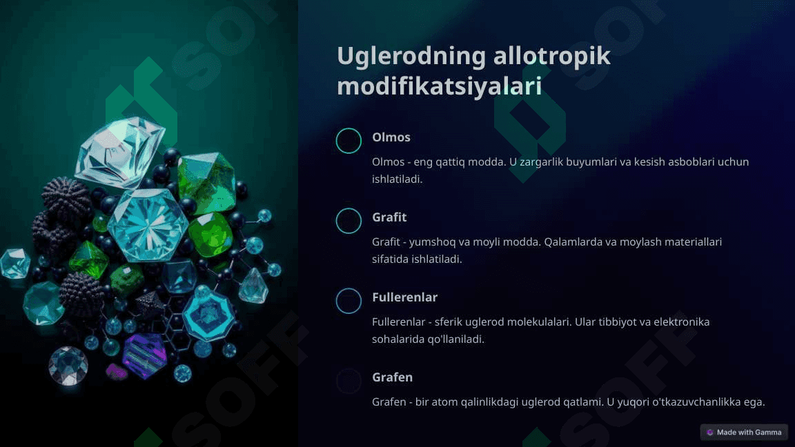 Uglerod va kremniyning birikmalari va xossalari 3