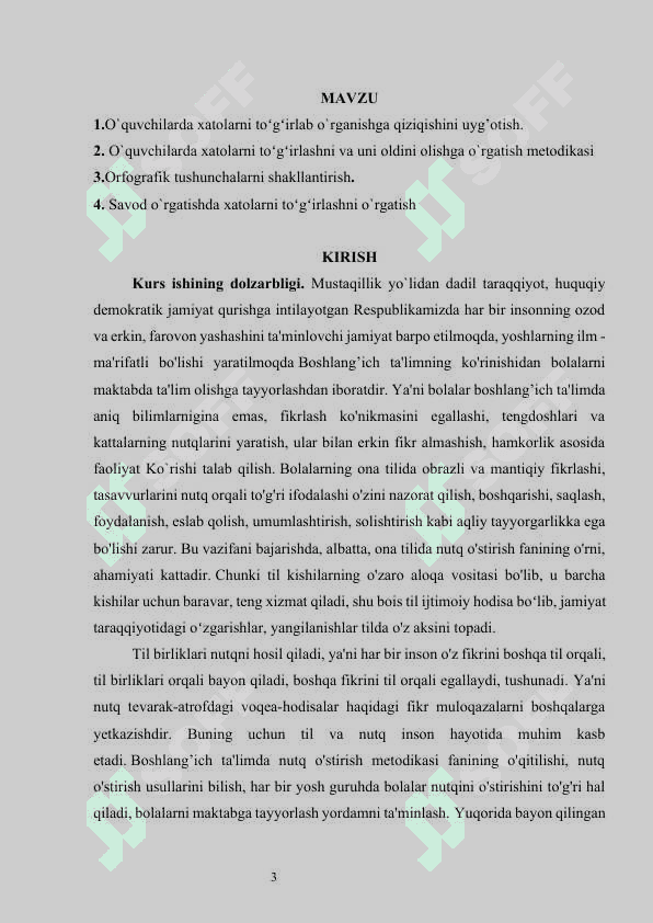 Xatolarning oldini olish metodikasi 3