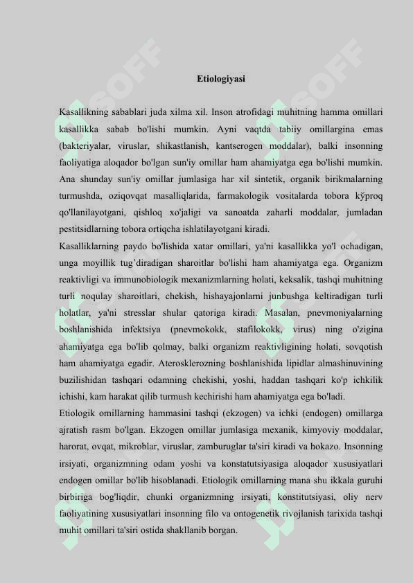 Kasallik xaqida umumiy tushuncha 3