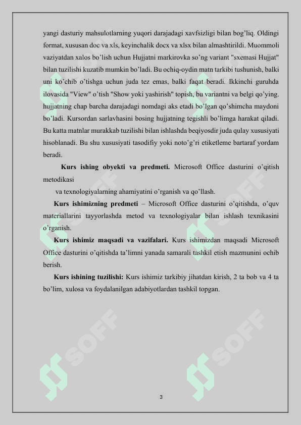 “Microsft Office dasturlarini o’qitish metodikasi” 3