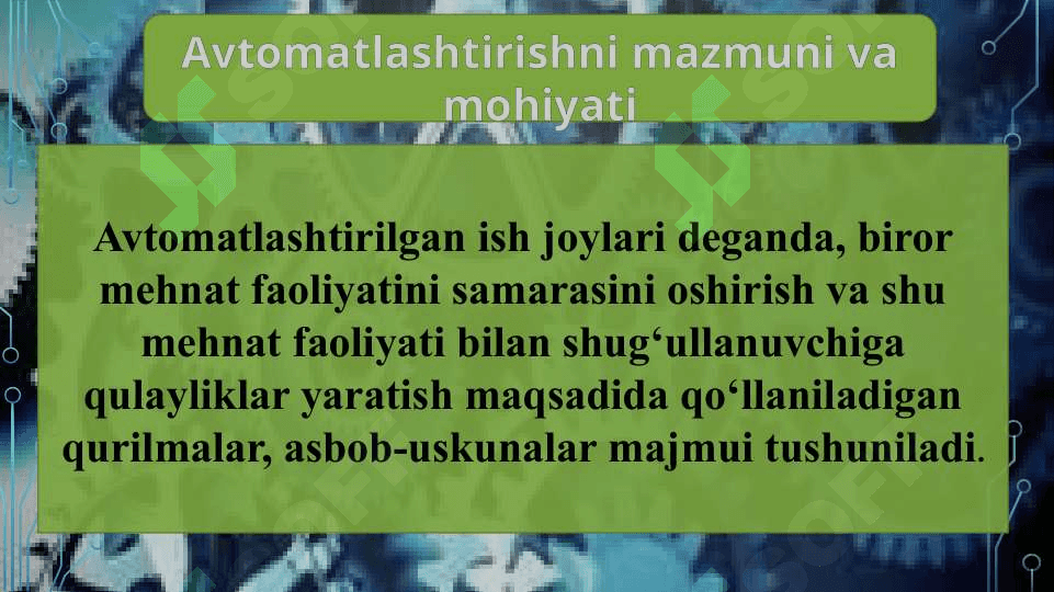AVtomatlashtirilgan Ish Joylari 3