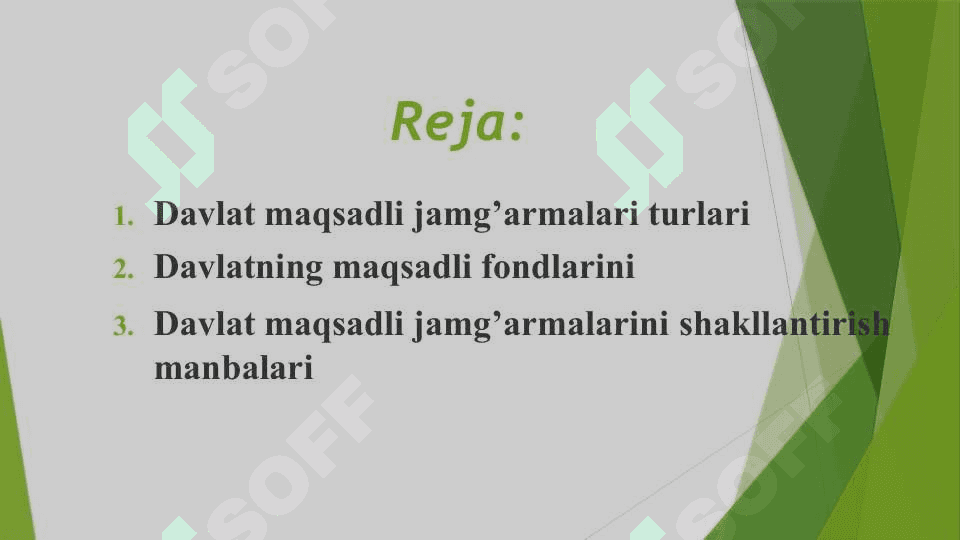 Davlat maqsadli jamg’armalari 2