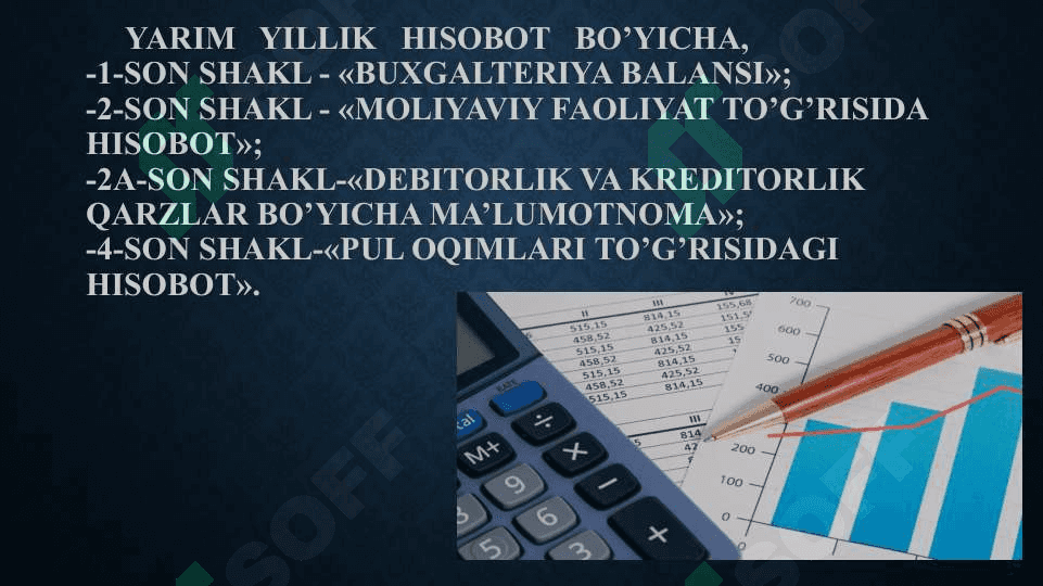 Chorak va yillik moliyaviy xisobot 8
