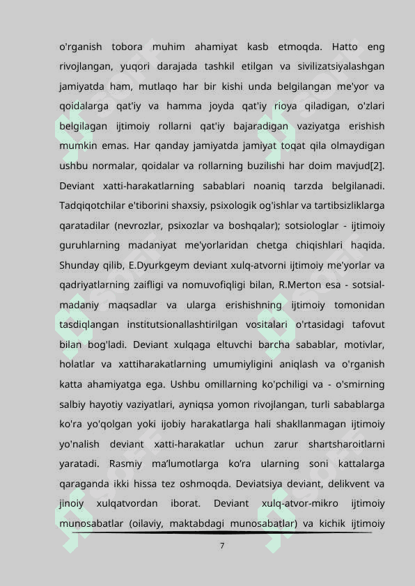 deviant xulq atvor 7
