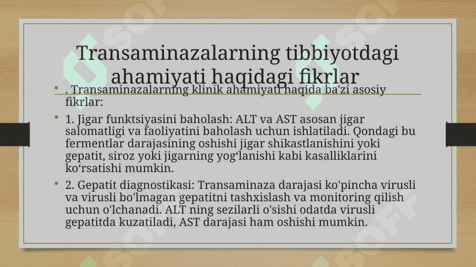Transaminazalarni klinik ahamiyati 4