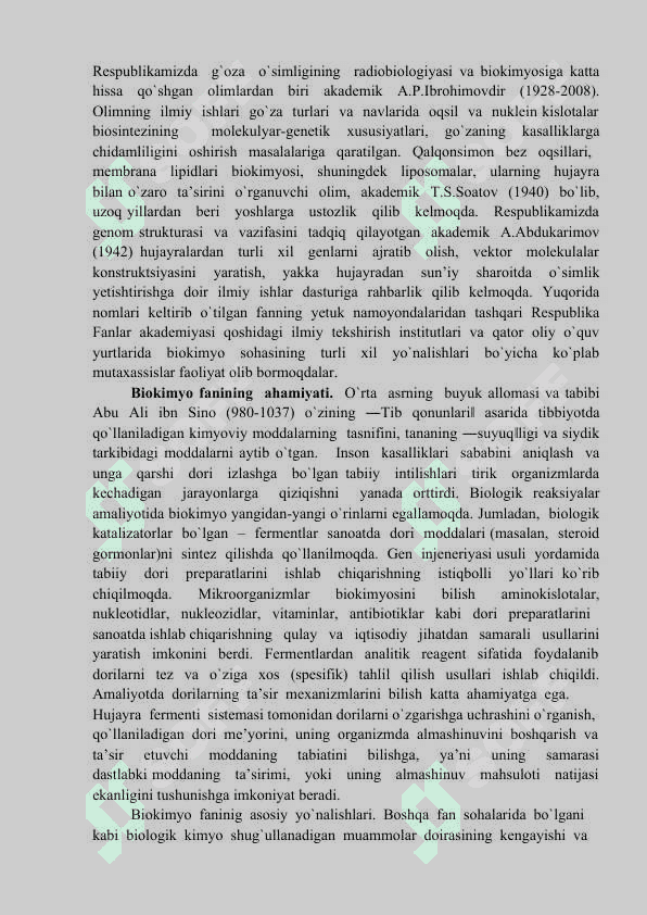 Biokimyo va molekulyar biologiya faniga kirish 3