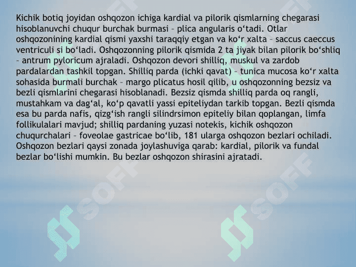 Qizil o’ngach va Oshqozon 5