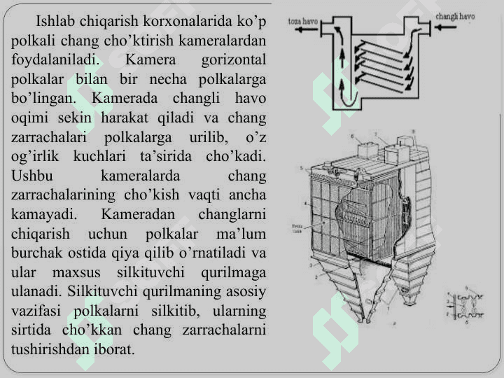 Atmosfera havosini changdan tozalash usullari 6