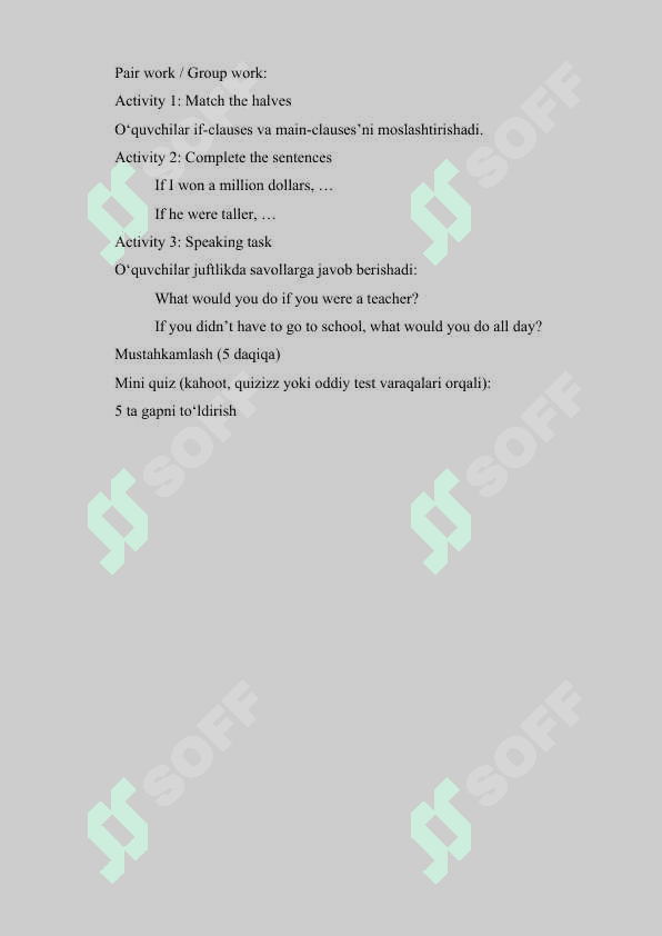 The Second Conditional Sentences 2
