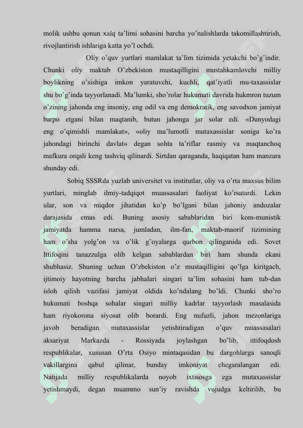 O’ZBEKISTON RESPUBLIKASIDA TA’LIM SOHASIDA AMALGA OSHIRILGAN ISLOHOTLAR 2