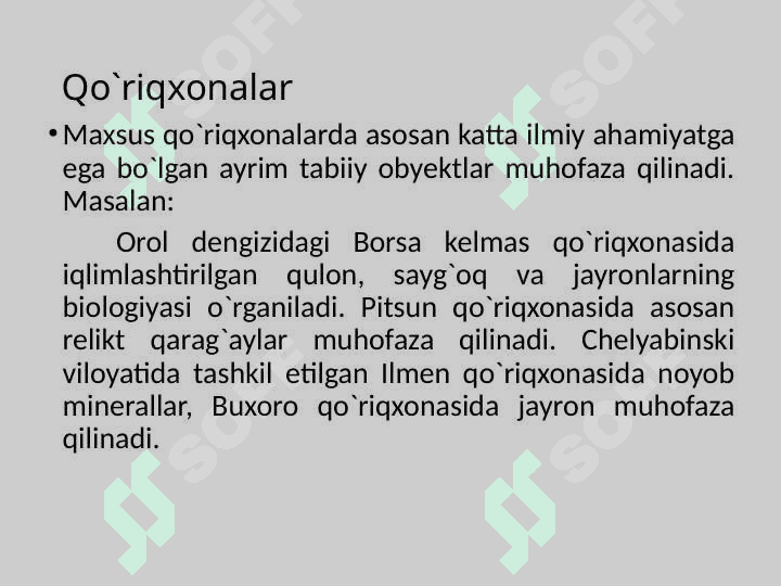 O`zbekistondagi qo`riqxonalar 3
