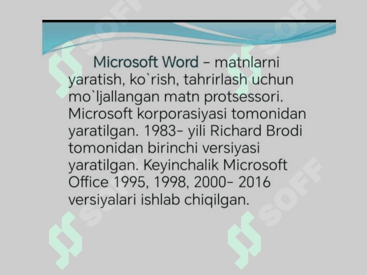 Microsft word dasturi 3