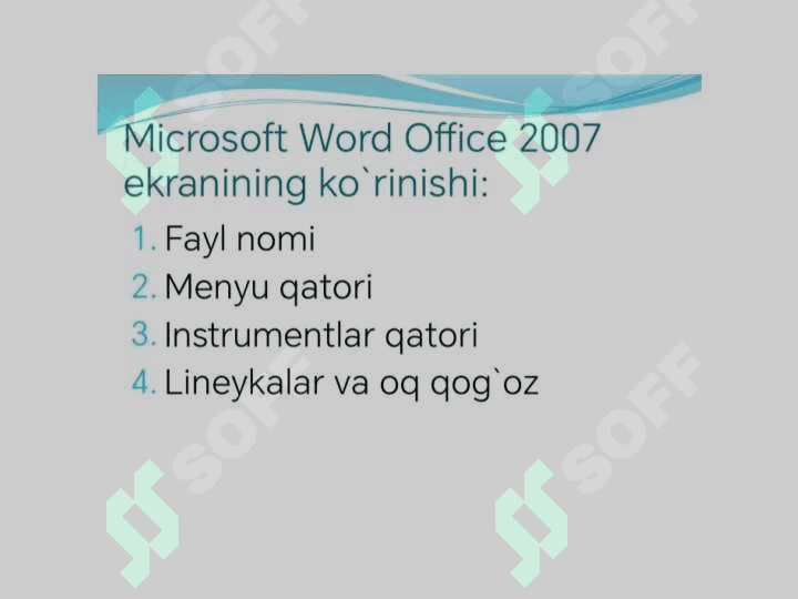 Microsft word dasturi 4