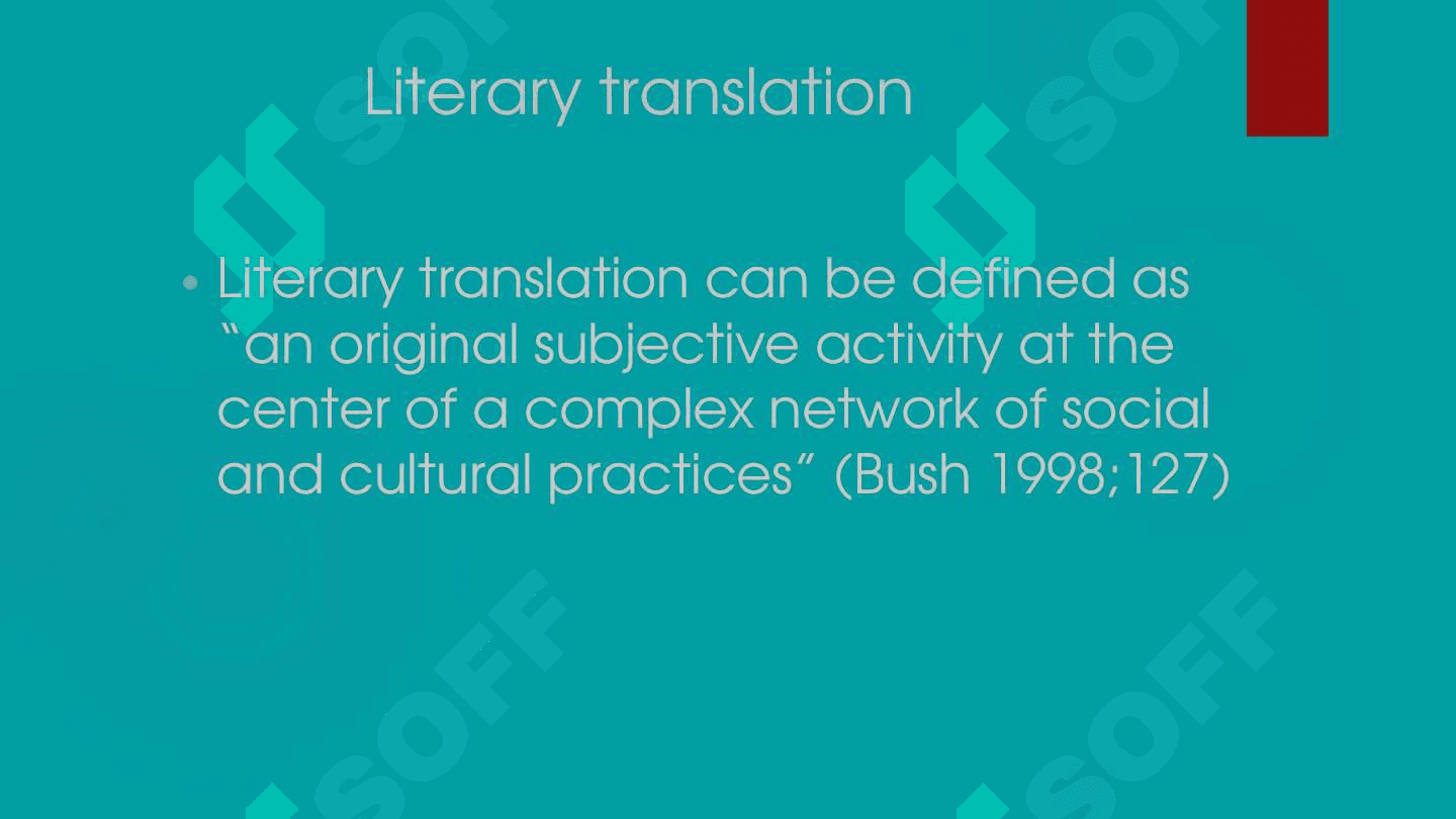 Challenge in literary translation 2