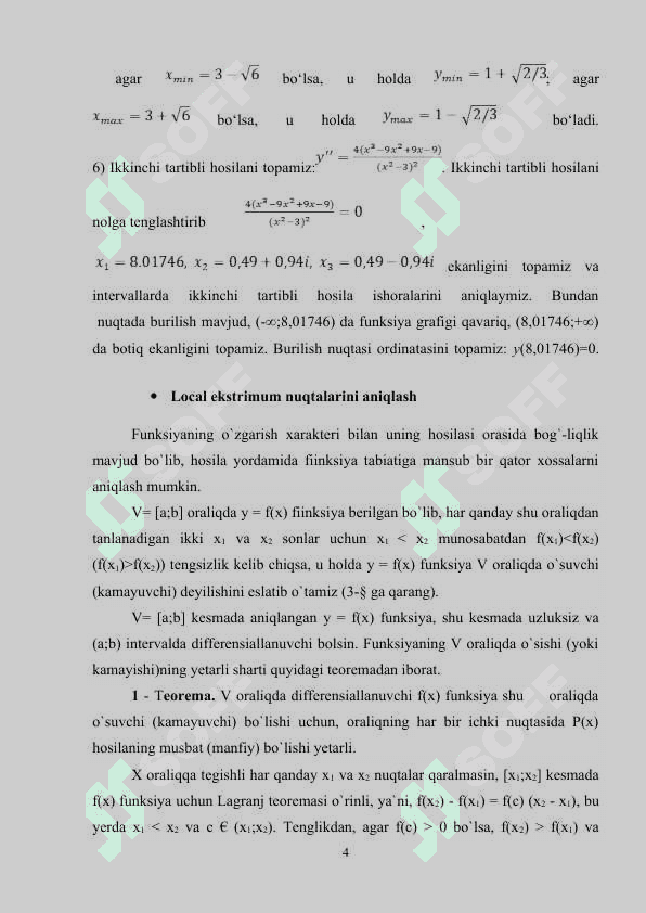 Funksiyalar grafigini tekshirish. 4