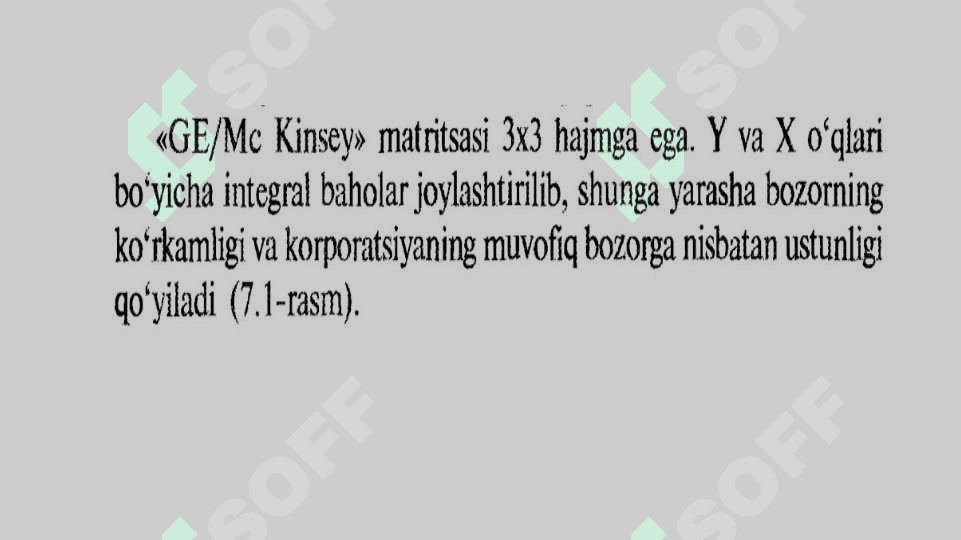 Mc Kinsey (GE/McKinsey) modeli 4