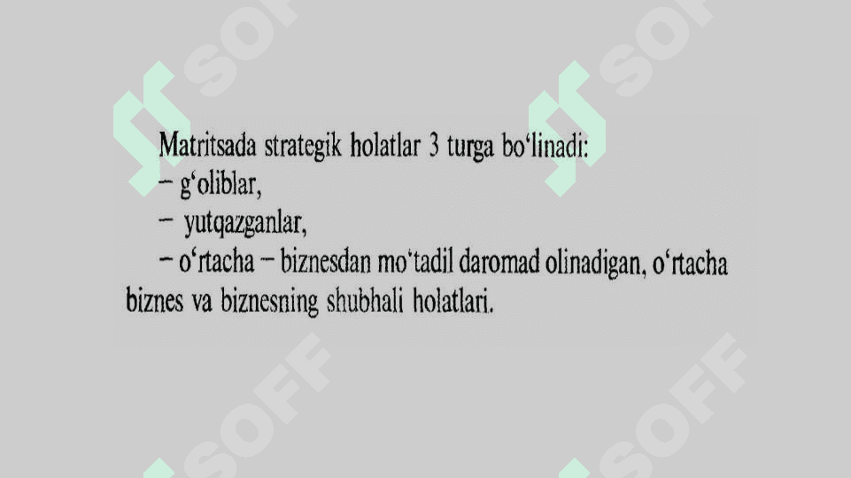 Mc Kinsey (GE/McKinsey) modeli 6