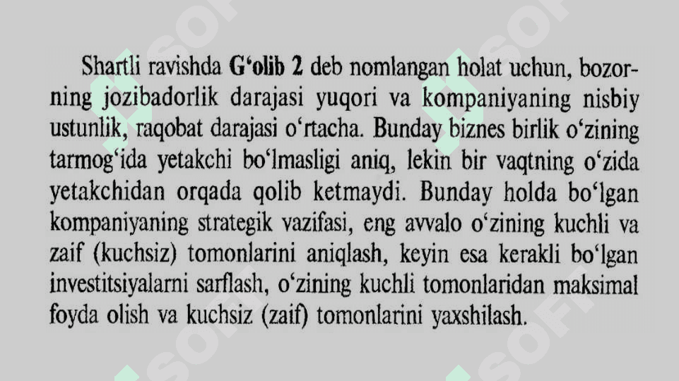 Mc Kinsey (GE/McKinsey) modeli 8