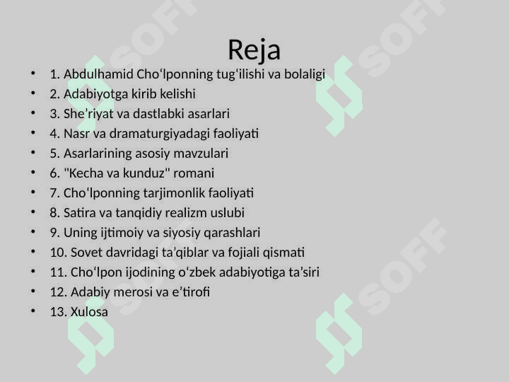ABDULHAMID CHO‘LPON HAYOTI VA IJODI 2