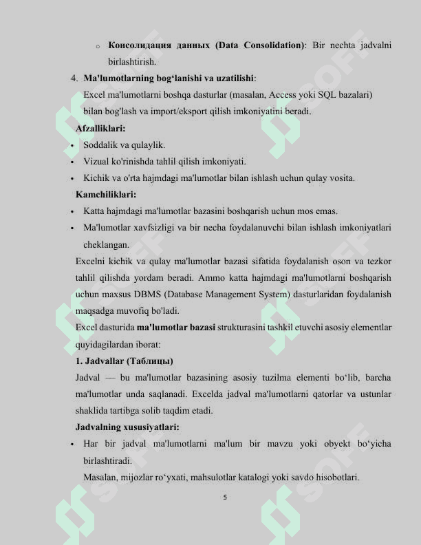 MA'LUMOTLAR BAZASINI YARATISH VA BOSHQARISH 5