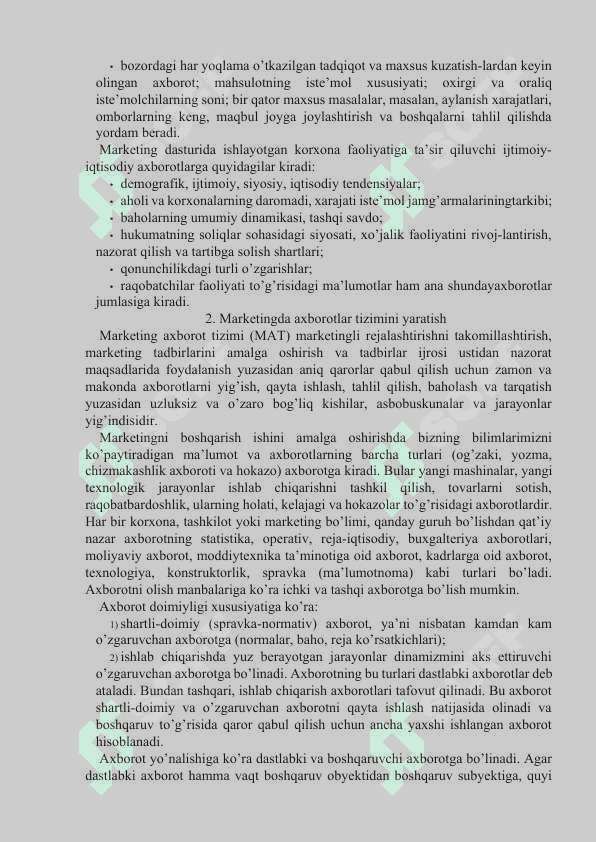 Marketingda axborotlar tizimi 5
