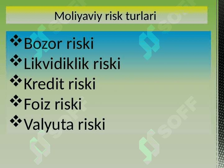 Moliyaviy risk 8