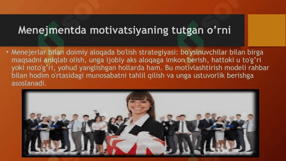 Menejmentda motivlashtirish 4