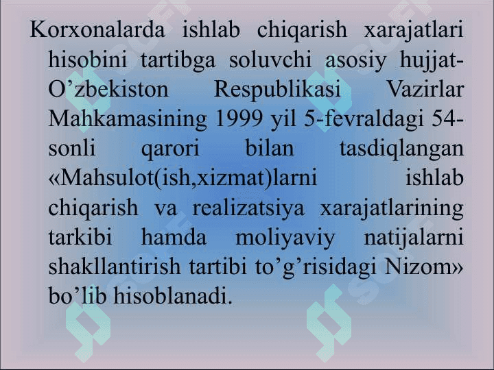 ISHLAB CHIQARISH JARAYONI AUDITI 7