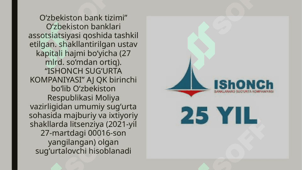 ISHONCH SUGʻURTA KOMPANIYASI” AJ 4
