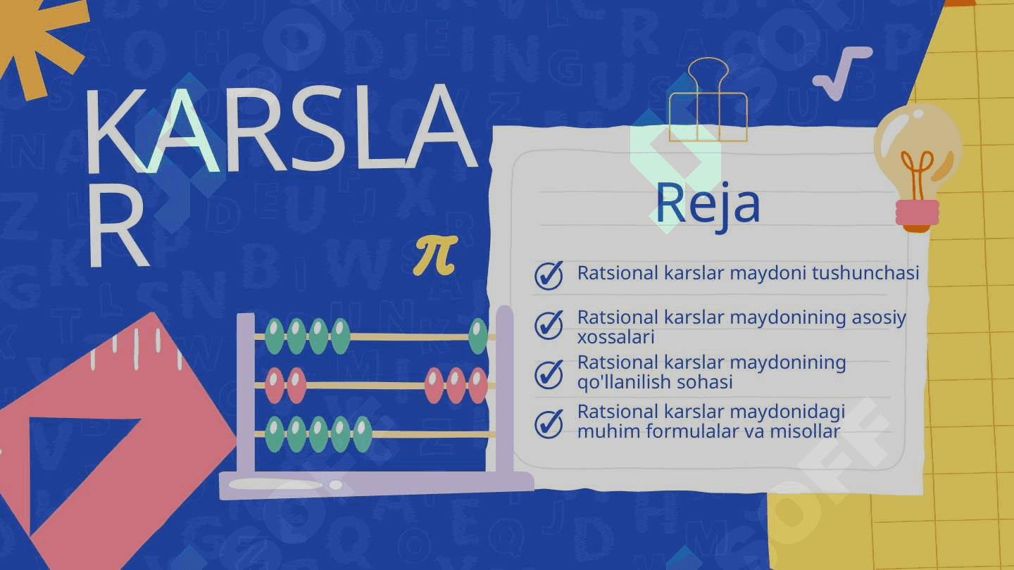 RATSIONAL KARSLAR MAYDONI 2