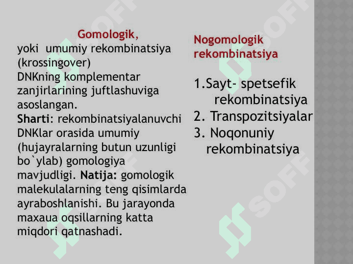 DNK rekombinatsiyasi 5