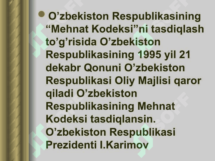 Mehnatni muhofaza qilishning umumiy masalalari 2