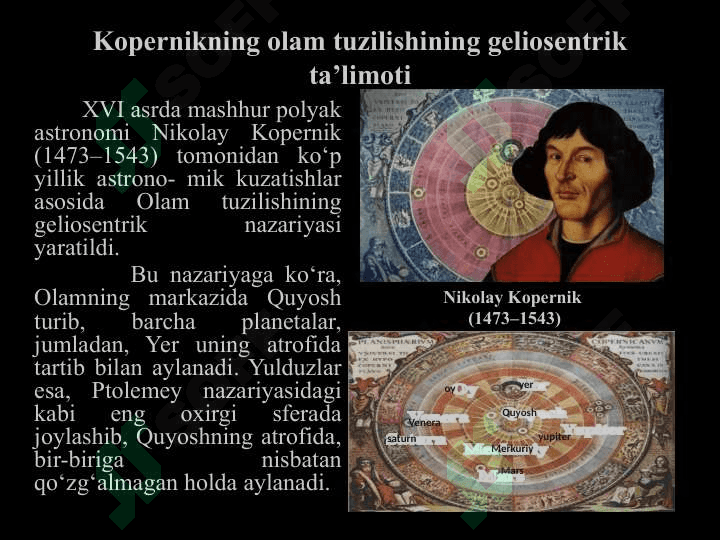 QUYOSH SISTEMASI A’ZOLARI 3