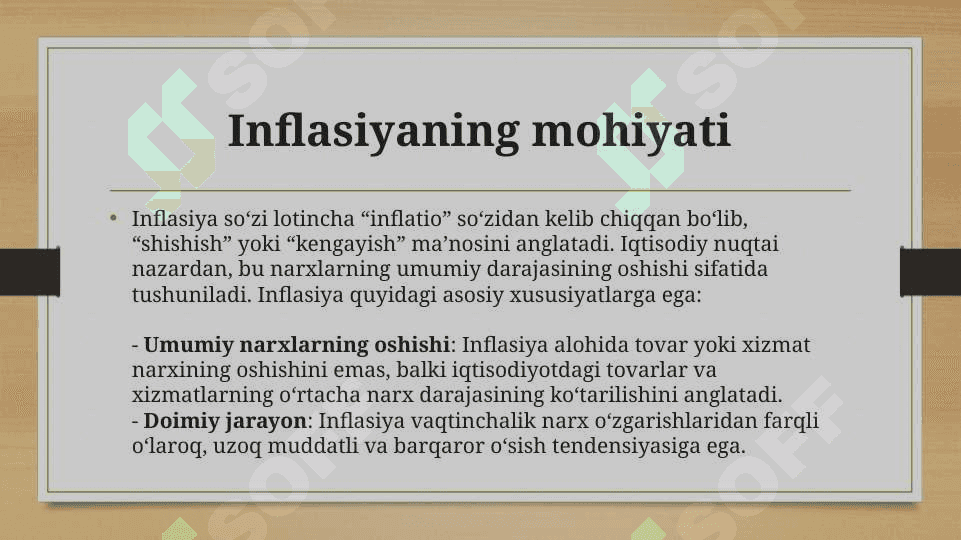Inflasiyaning mohiyati va hisoblanish usullari 3