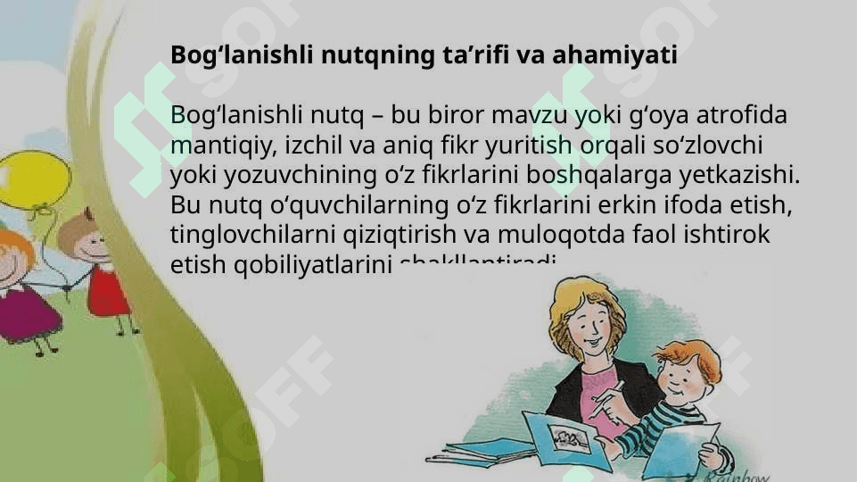 3-sinfda Bogʻlanishli nutq va uni oʻstirishga doir mashqlar 2