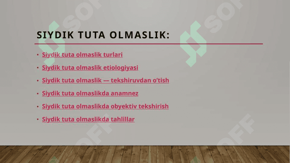 Siydik tuta olmaslik 2