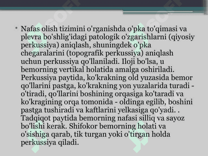 O’pka perkussiyasi 2