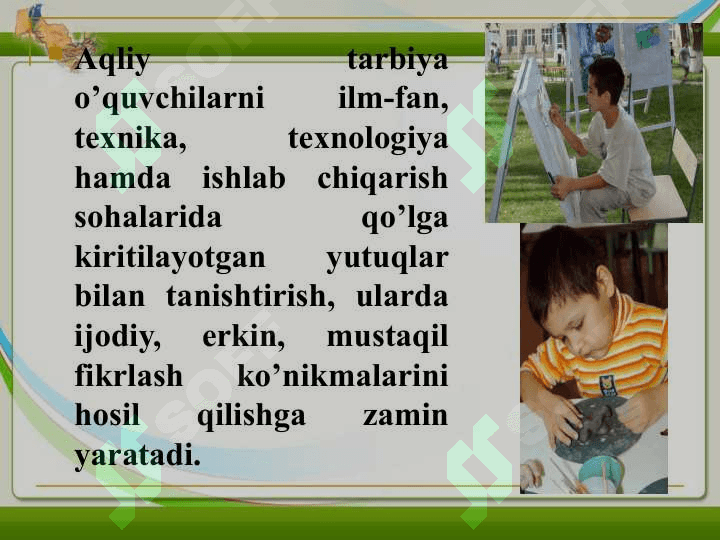 Aqliy tarbiya 8