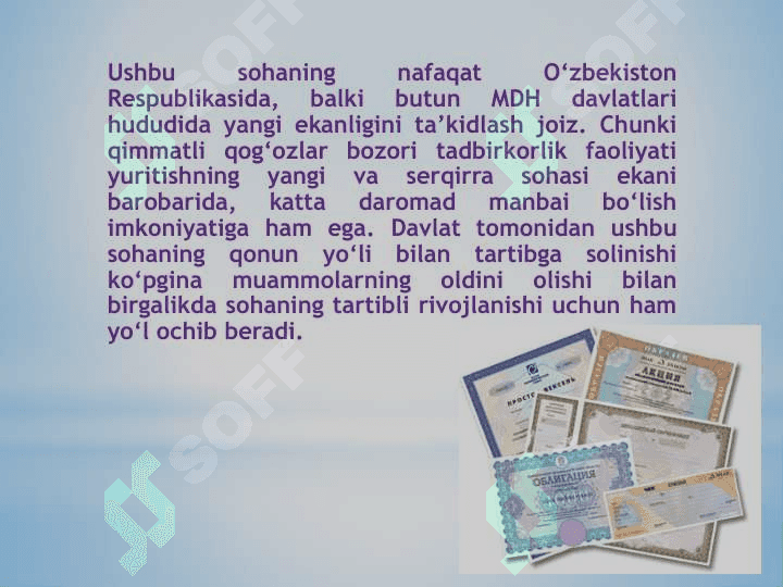 Qimmatli qog’ozlar bozori 3