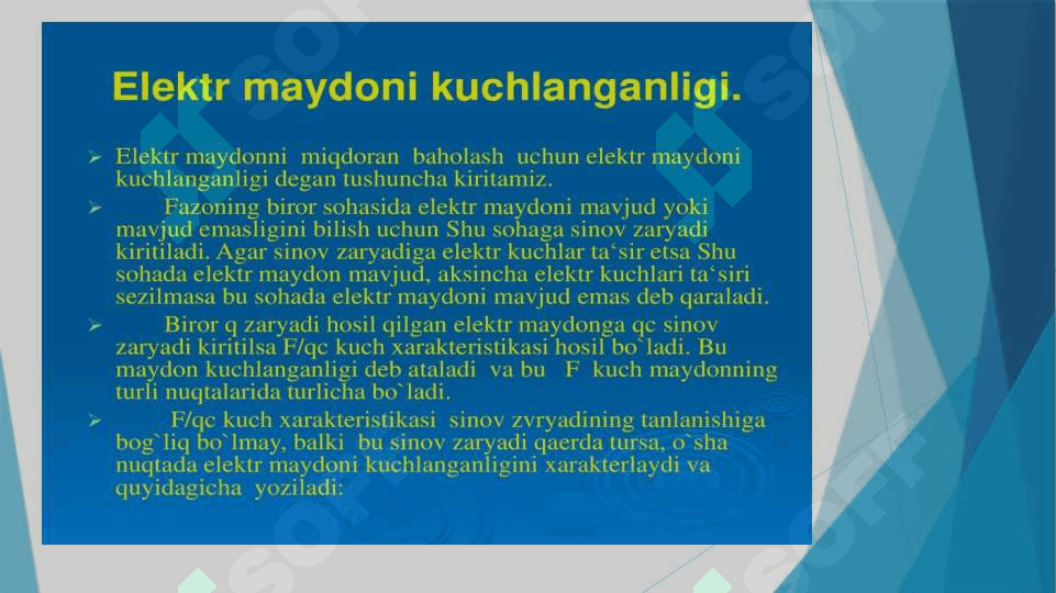 Elektrostatik induksiya qonuni 6