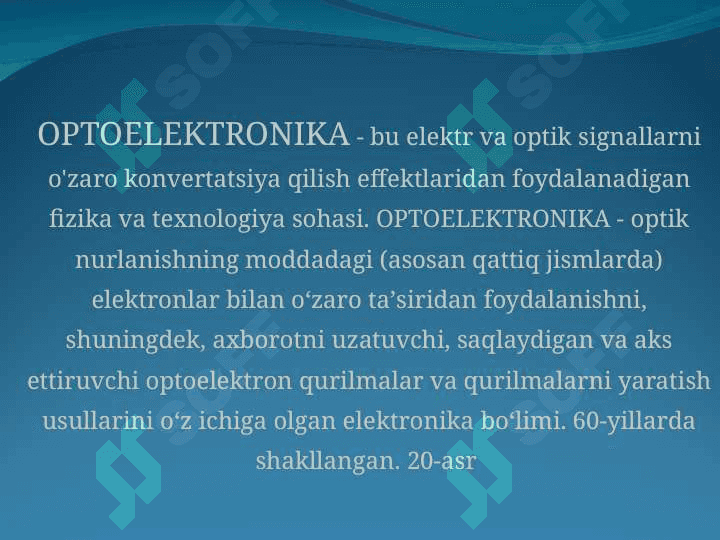 OPTOELEKTRONIKA VA OPTRONLAR 2