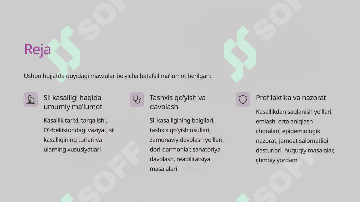 Sil Kasalligi (Tuberkulyoz) Haqida Ma'lumotlar To'plami 2