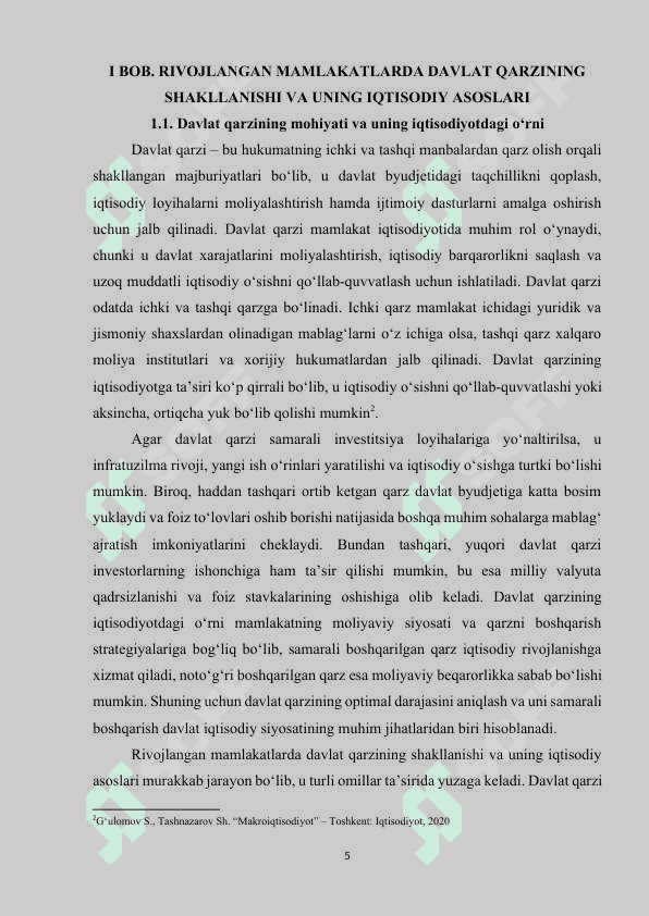 RIVOJLANGAN MAMLAKATLARDA DAVLAT QARZI DINAMIKASI VA TAHLILI (AQSH misolida) 4