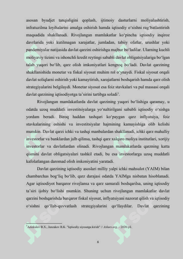 RIVOJLANGAN MAMLAKATLARDA DAVLAT QARZI DINAMIKASI VA TAHLILI (AQSH misolida) 5