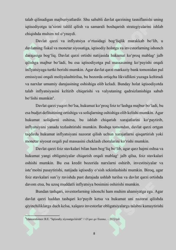 RIVOJLANGAN MAMLAKATLARDA DAVLAT QARZI DINAMIKASI VA TAHLILI (AQSH misolida) 7