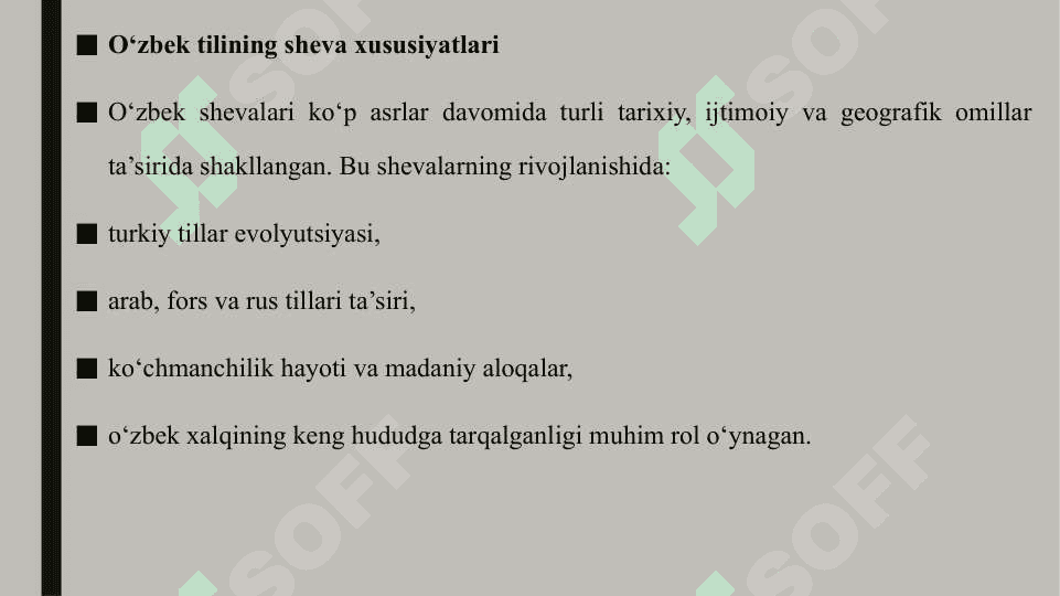 Oʻzbek shevalari tasnifi 7