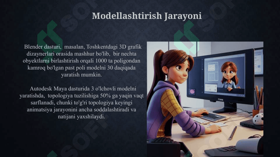 3D modellash va animatsiya. 3